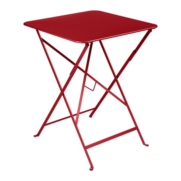 Červený záhradný stolík Fermob Bistro, 57 × 57 cm