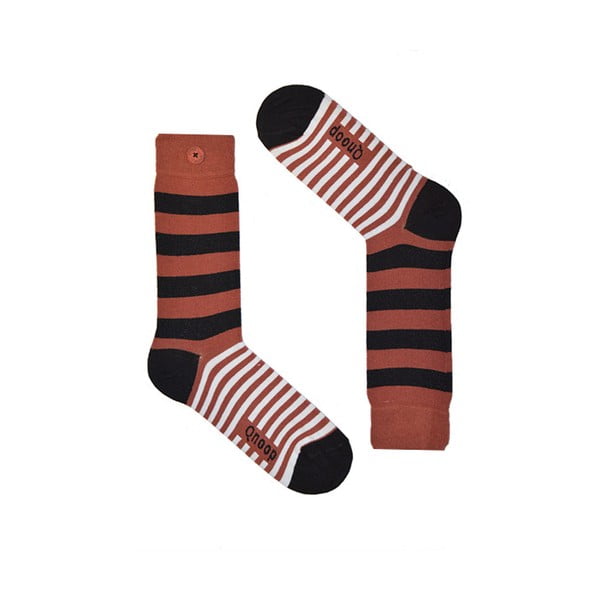 Ponožky Qnoop Linear Wide Marsala, veľ. 43-46