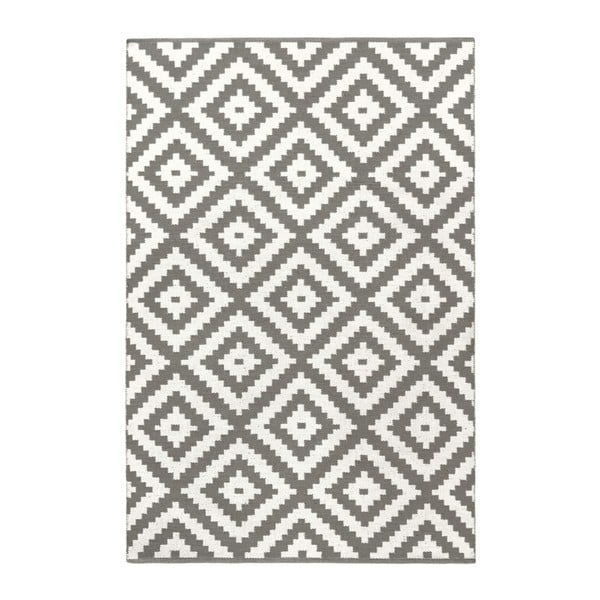 Sivý obojstranný koberec vhodný aj do exteriéru Green Decore Ava, 60 × 90 cm