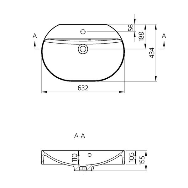 Biele umývadlo z liateho mramoru 63x43 cm Helen – Sapho-image-4