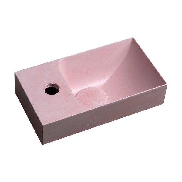 Ružové betónové umývadlo 31x17 cm Piccolino – Sapho