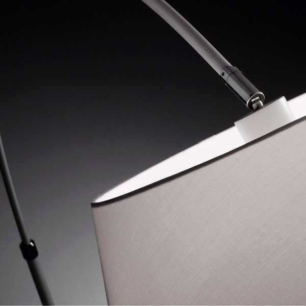 Biela stojacia lampa s textilným tienidlom (výška 189 cm) May – Kave Home-image-2