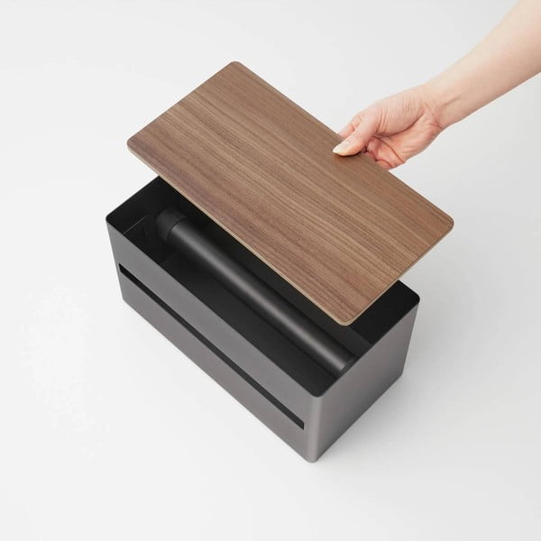 Čierny kovový stojan na papierové utierky Rin – YAMAZAKI-image-3