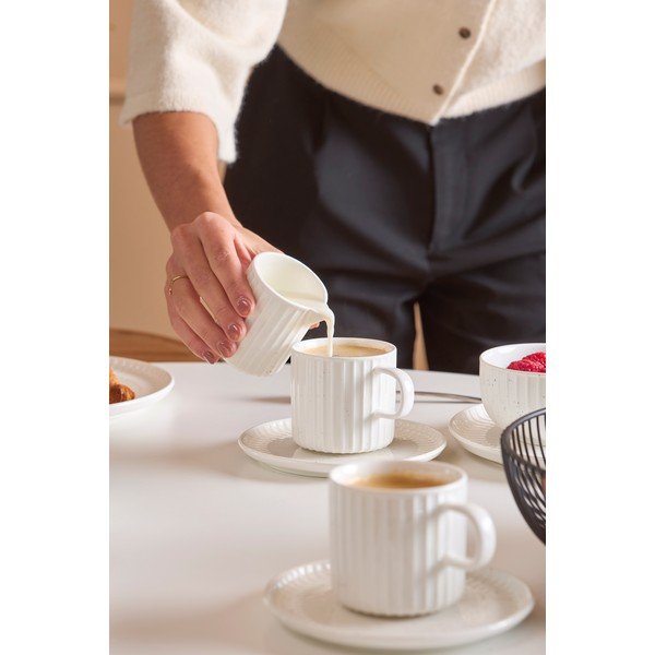 Biela šálka z kostného porcelánu 205 ml Ora Gloss – Salt&Pepper-image-1