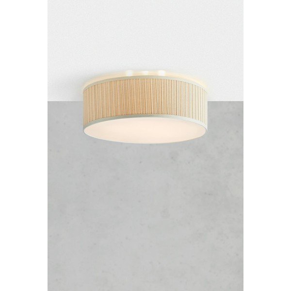 Béžové kovové stropné svietidlo s textilným tienidlom ø 57 cm Lux – Markslöjd-image-1