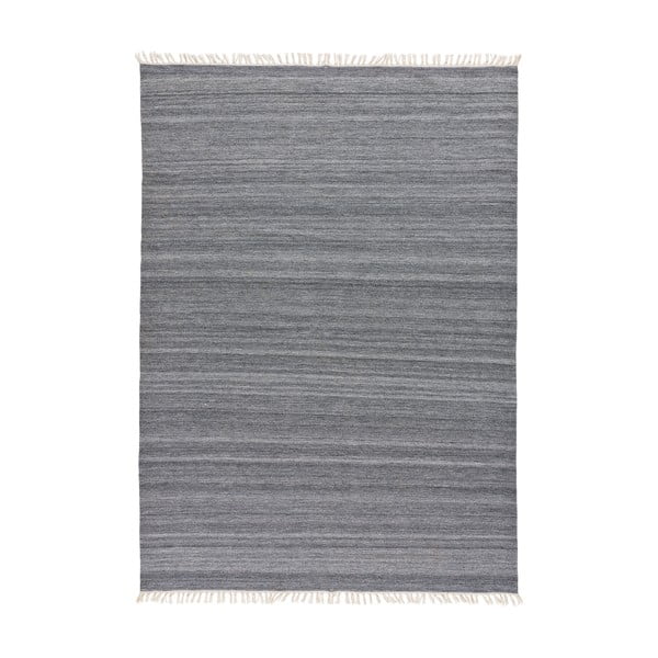 Tmavosivý vonkajší koberec z recyklovaného plastu Universal Liso, 60 x 120 cm