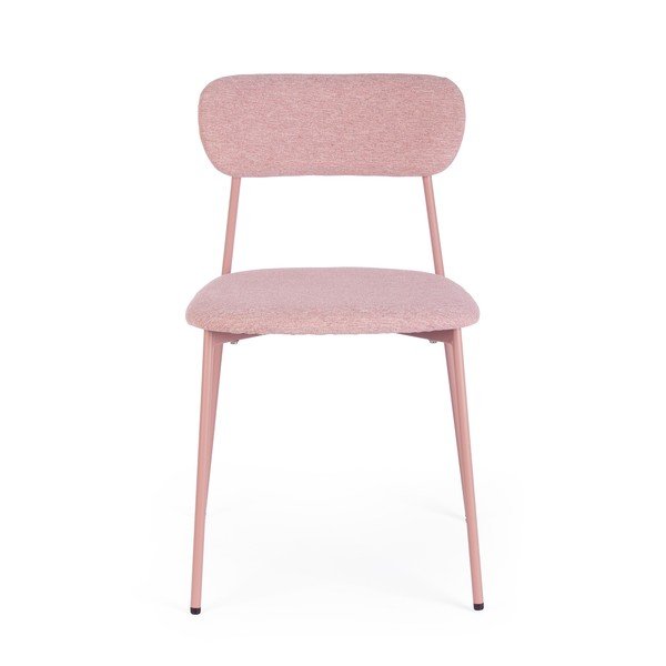 Ružová čalúnená jedálenská stolička Inka – Yes Everyday-image-2