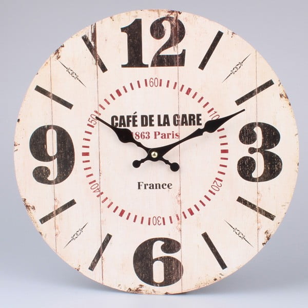 Drevené hodiny Café De La Gare