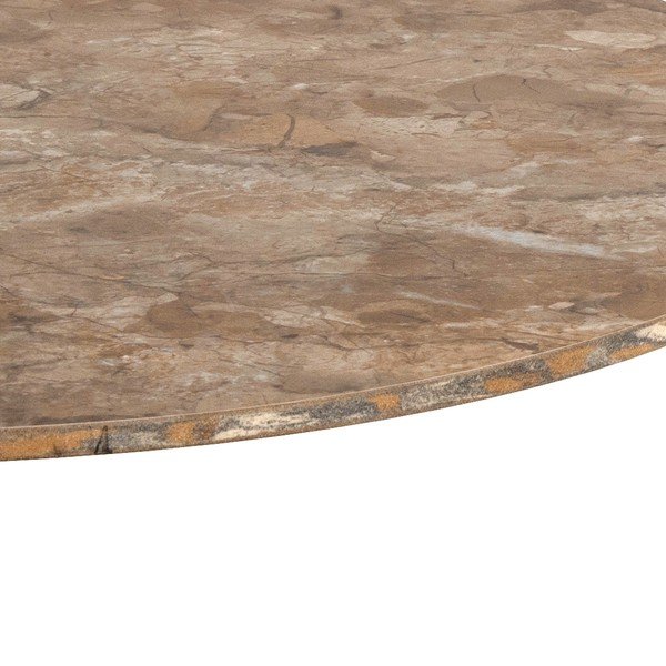 Hnedý okrúhly konferenčný stolík s keramickou doskou ø 60 cm Malta – Actona-image-4