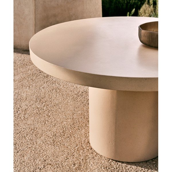 Betónový okrúhly záhradný jedálenský stôl ø 120 cm Aiguablava – Kave Home-image-3