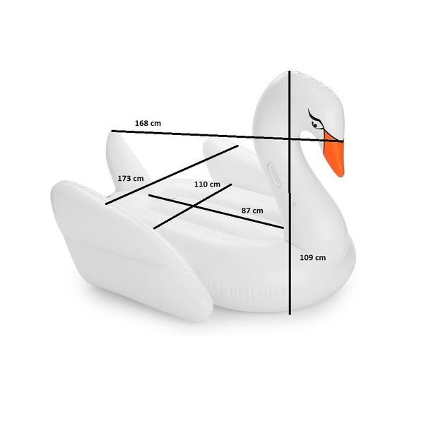 Biele nafukovacie ležadlo Gadgets House Labuť-image-1