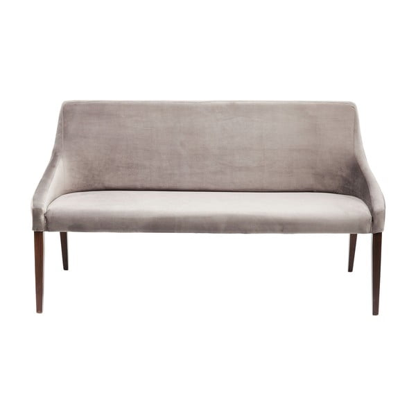 Sivá zamatová lavica Kare Design Mode