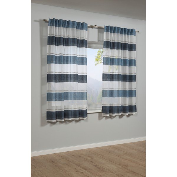 Modrá záclona 175x140 cm Etamine - Gardinia-image-1