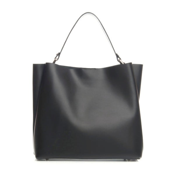 Čierna kožená kabelka Mila Blu Sassiere