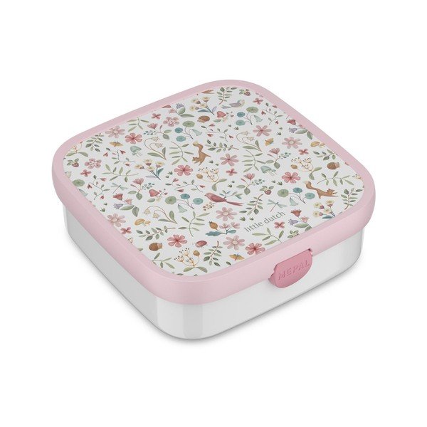 Biely/ružový plastový detský desiatový box Fairy Wonders – Mepal