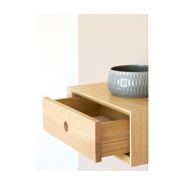 Polica z dubového dreva v svetlo prírodnej farbe 40 cm Luzern – House Nordic-image-2
