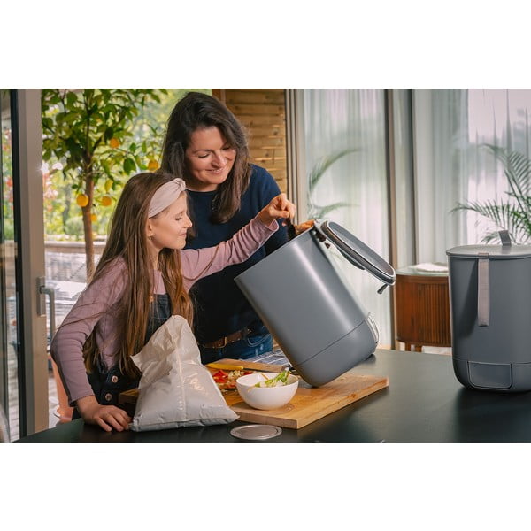 Sivý kompostér Plastia Bokashi-image-3