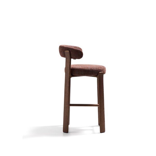 Hnedá/v tmavo prírodnej farbe barová stolička z jaseňového dreva (výška sedadla 75 cm) Granite – Kave Home-image-3