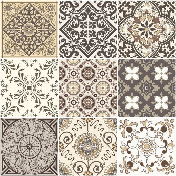 Sada 9 dekoratívnych samolepiek na stenu Ambiance Ancône, 15 × 15 cm-image-1