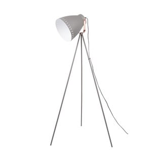 Sivá stojacia lampa s detailmi v medenej farbe Leitmotiv Mingle