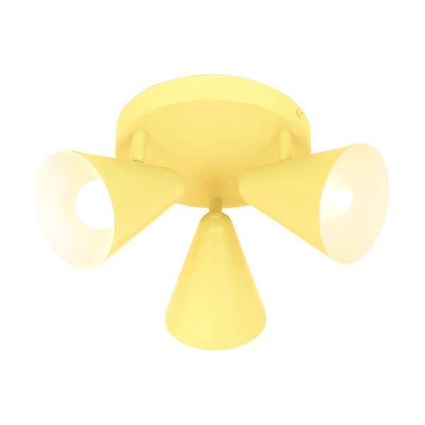 Žlté stropné svietidlo s kovovým tienidlom 34x34 cm Amor – Candellux Lighting-image-1