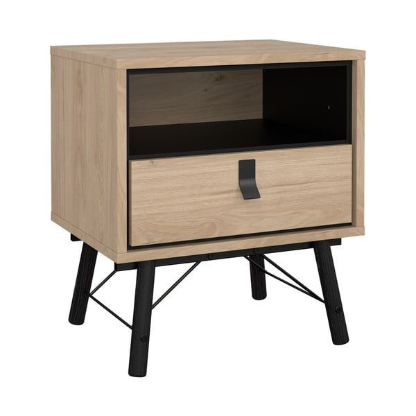 Nočný stolík v dekore duba v prírodnej farbe Ry – Tvilum-image-2