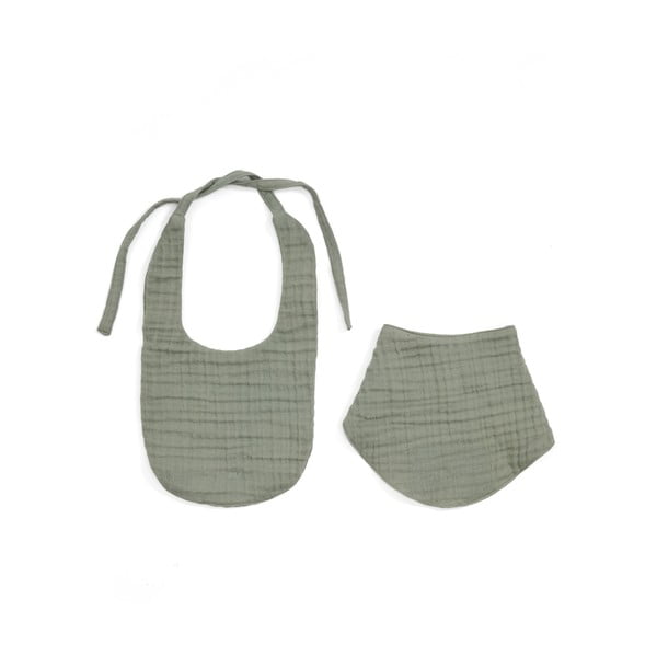 Zelené mušelínové podbradníky v súprave 2 ks Prune – Kave Home