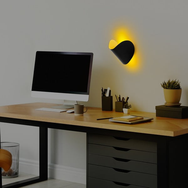 Čierne LED nástenné svietidlo Heybe – Opviq lights-image-4