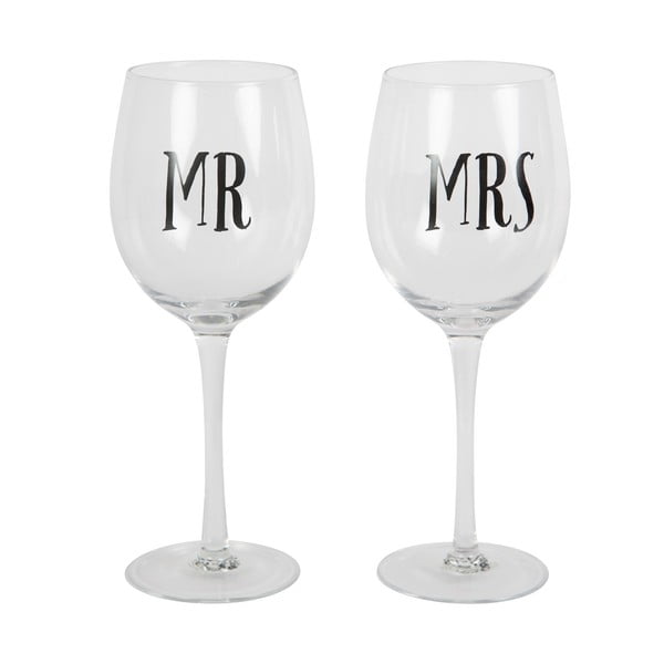 Sada 2 pohárov na víno Sass & Belle Mr And Mrs