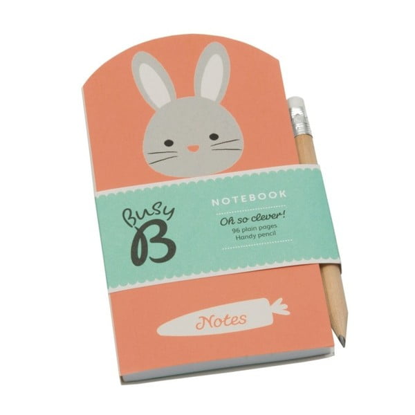 Mini zápisník Busy B Bunny s ceruzkou