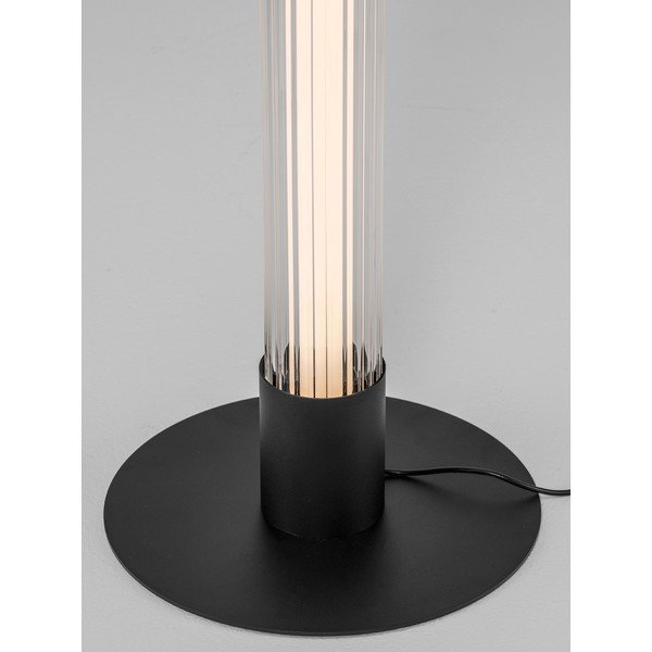 Matne čierna hliníková LED stojacia lampa so stmievačom so skleneným tienidlom (výška  130 cm) Glovia – Nova Luce-image-2