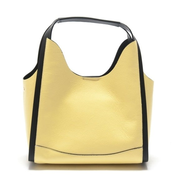 Žltá kožená kabelka Isabella Rhea Ravenea