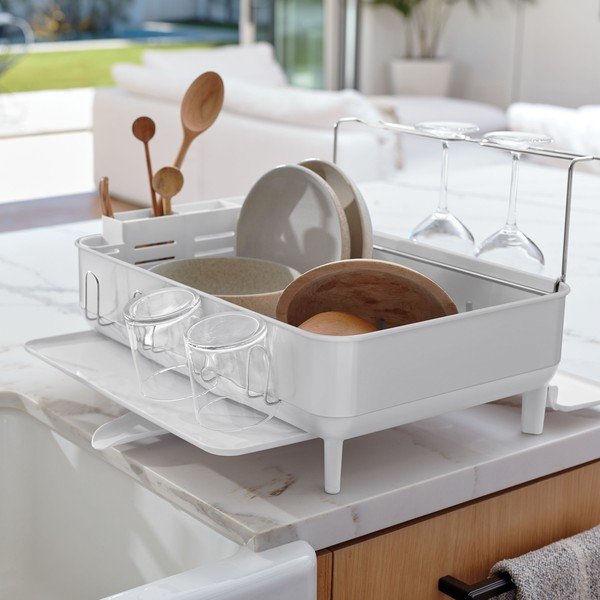 Biely oceľový odkvapkávač – simplehuman-image-1