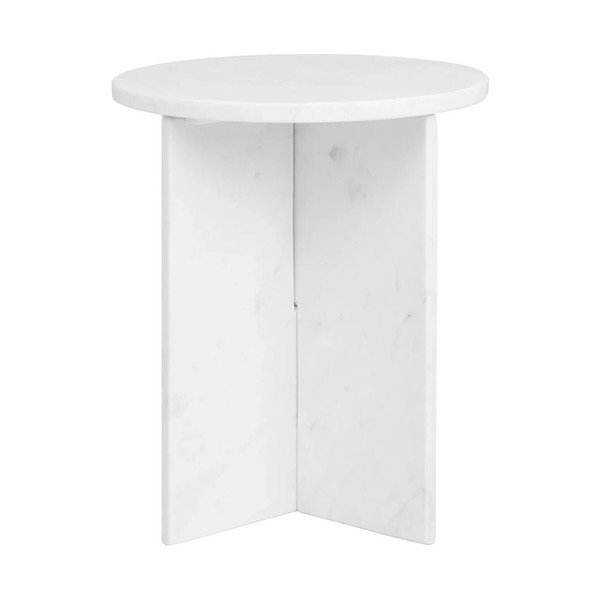 Mramorový okrúhly odkladací stolík ø 40 cm Savio – Premier Housewares