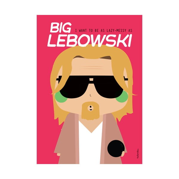 Plagát NiñaSilla Big Lebowski, 21 x 42 cm