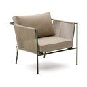 Zelené/béžové kovové záhradné kreslo Zivia – Kave Home