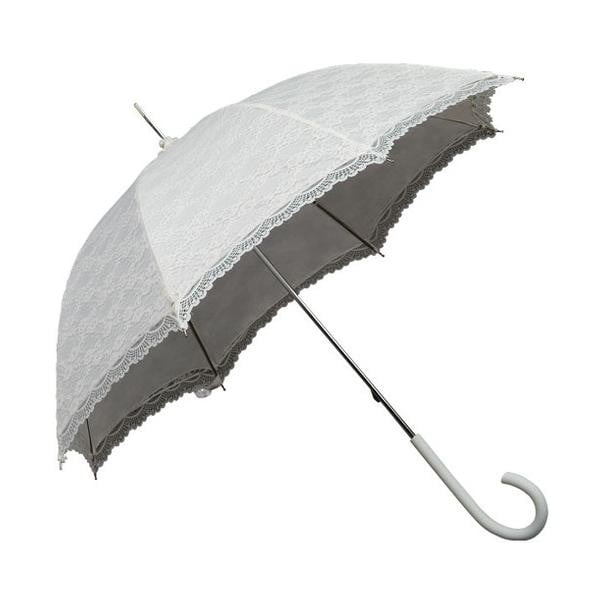 Biely tyčový dáždnik Ambiance Falconetti Victorian Lace, ⌀ 85 cm