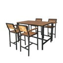 Záhradná jedálenská súprava v prírodnej farbe pre 4 osoby Nova – Bonami Selection