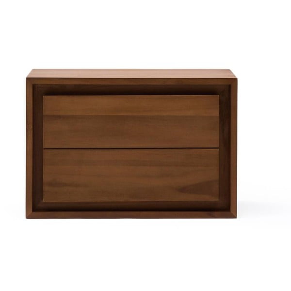 Tmavohnedá závesná skrinka pod umývadlo z teakového dreva 60x40 cm Kenta – Kave Home