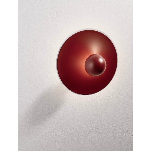 Vínovočervené hliníkové LED nástenné svietidlo Edem – Nova Luce-image-1