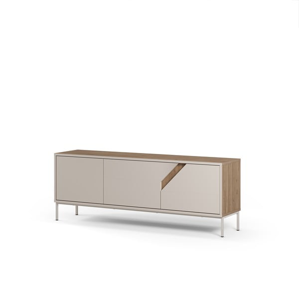 Komoda v dekore duba v krémovo-prírodnej farbe 150x55x35 cm Lilou – Marckeric-image-4