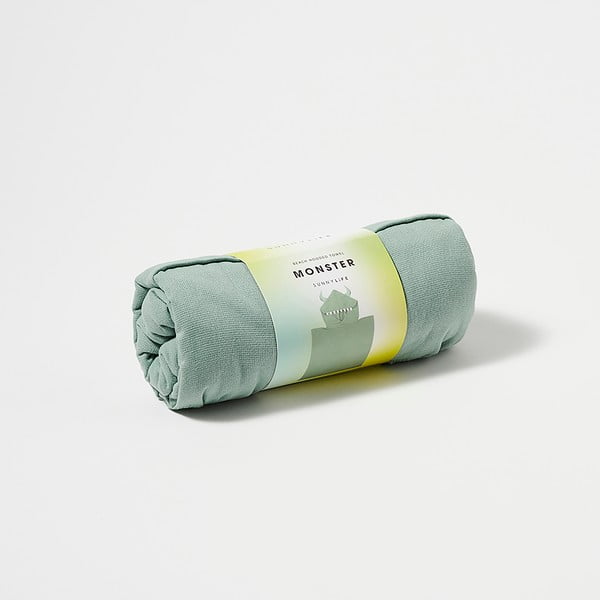 Zelená detská plážová osuška s kapucňou Sunnylife Monster, 3-6 rokov-image-3