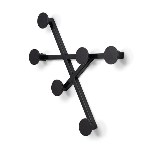 Čierny kovový nástenný vešiak Bottoni – Spinder Design-image-2