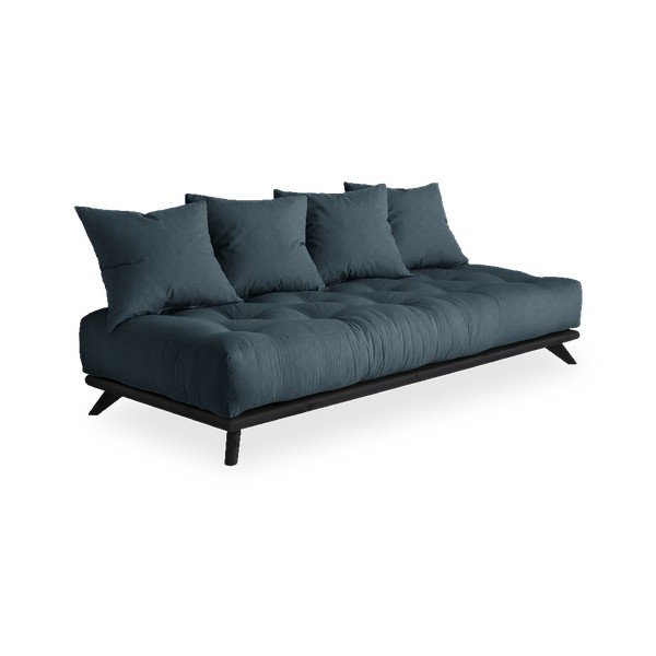 Pohovka s modrým poťahom Karup Design Senza Black/Petrol Blue-image-1