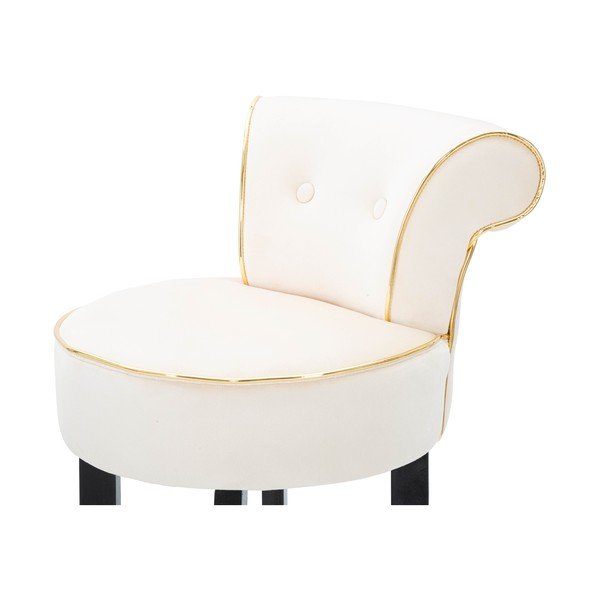 Krémová zamatová barová stolička 96 cm Luxy – Mauro Ferretti-image-4