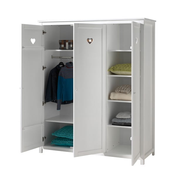 Biela detská šatníková skriňa 159x191x57 cm Amori – Vipack-image-2