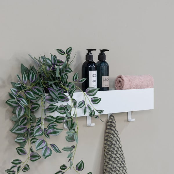 Biela nástenná oceľová kúpeľňová polička Multi – Spinder Design-image-3