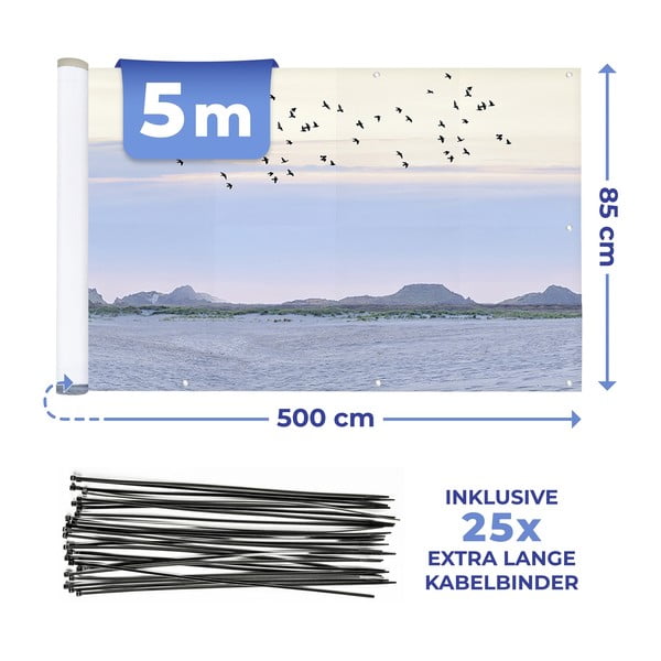 Plastová balkónová zástena 500x85 cm North Sea Coast – Maximex-image-4