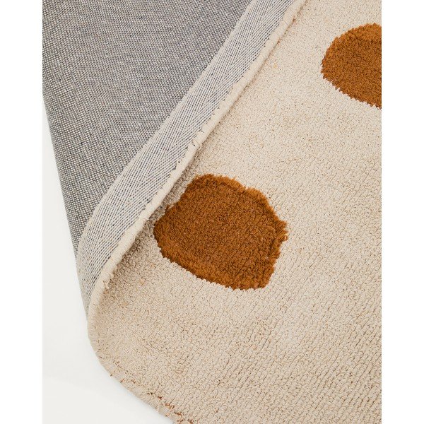 Krémový prateľný/ručne tkaný bavlnený detský koberec 90x150 cm Tandani – Kave Home-image-4