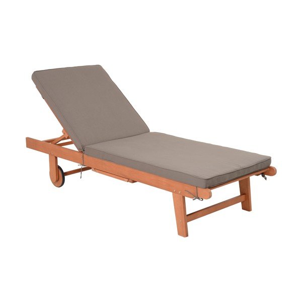 Drevené záhradné ležadlo v šedo-prírodnej farbe San Diego – Garden Pleasure